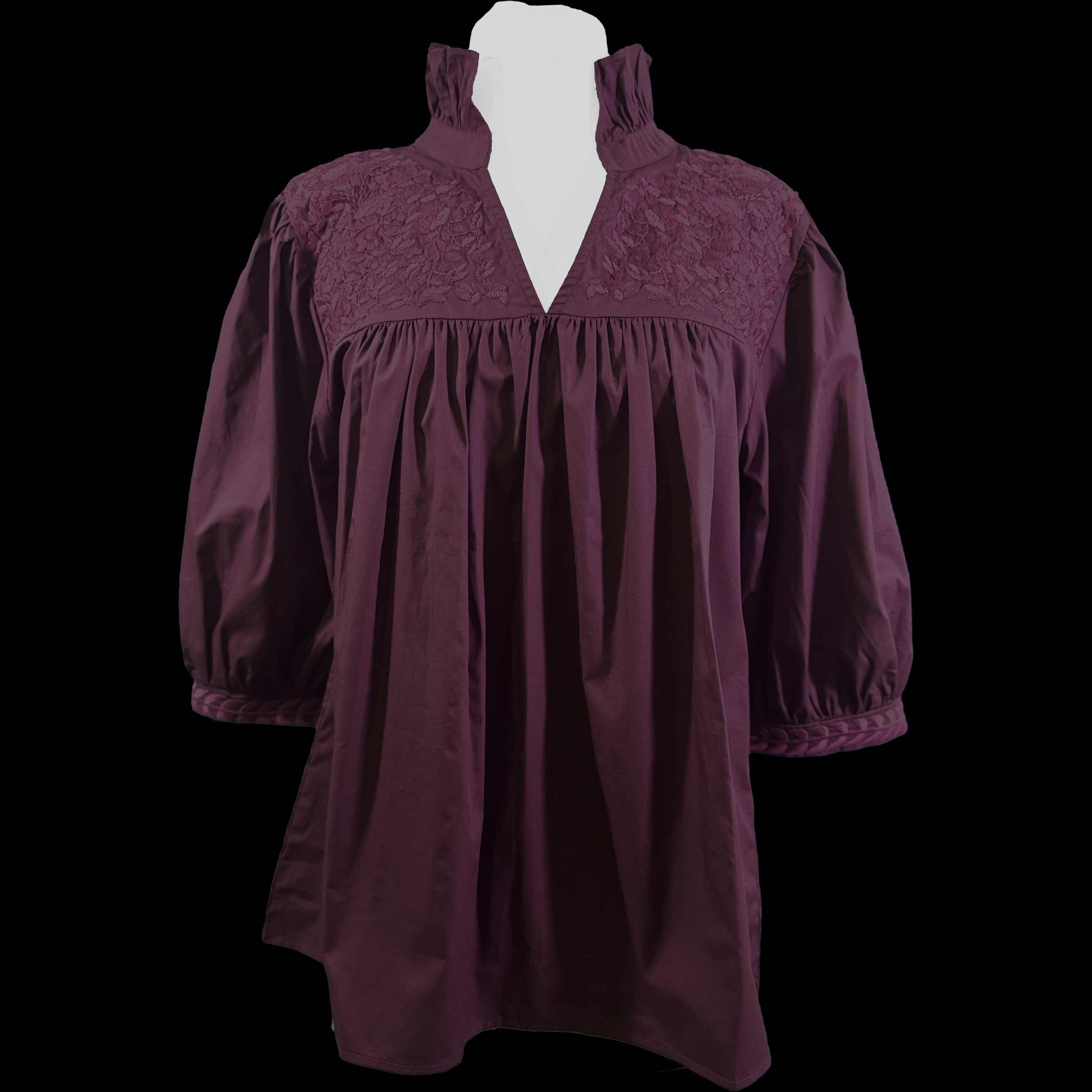 Double Maroon Tailgater Blouse