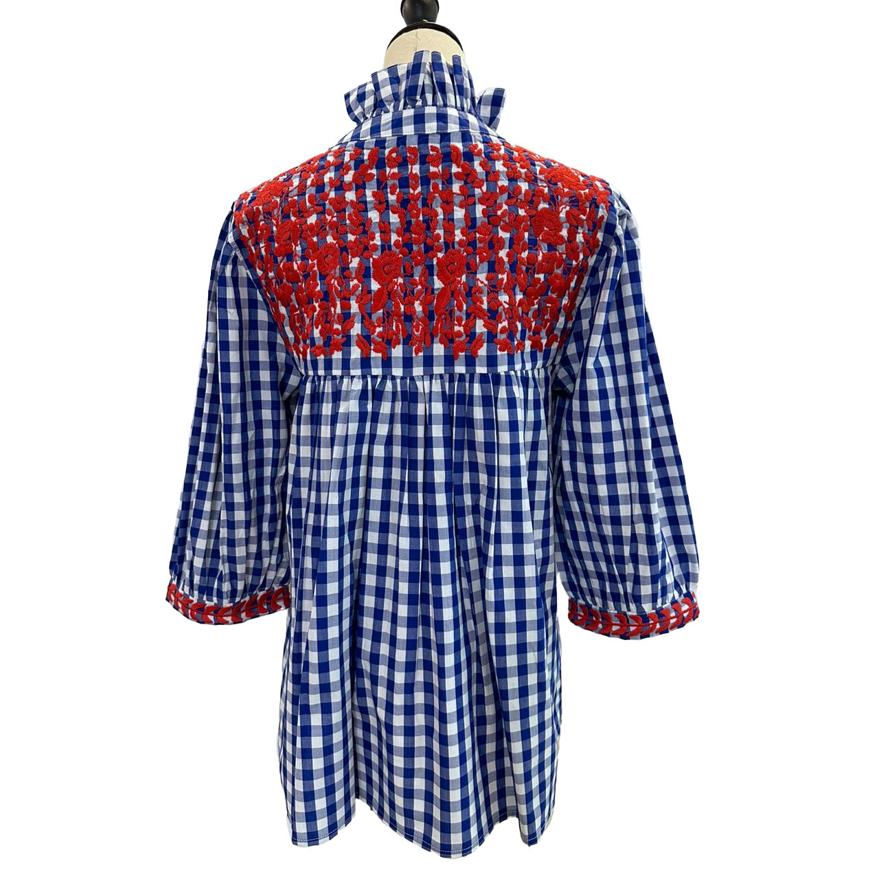 PRE-ORDER: Fourth of July Buffalo Check Tailgater Blouse (shipping first week of June)