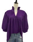PRE-ORDER: Double Purple Tailgater Blouse (late July ship date)
