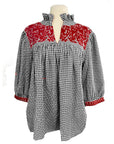 PRE-ORDER: Texas Tech Gingham Tailgater Blouse (Shipping October 4th)