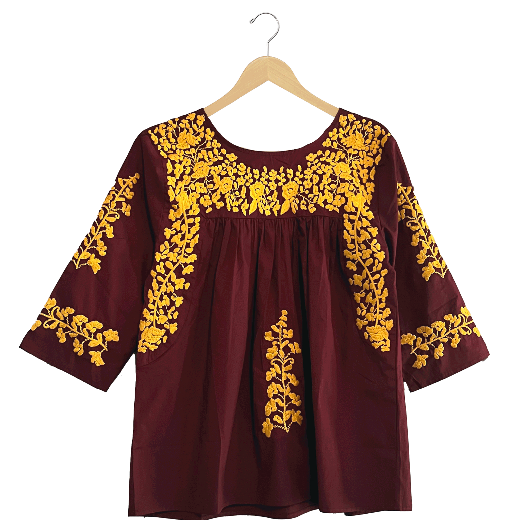 Maroon &amp; Gold Saturday Blouse (XS only)