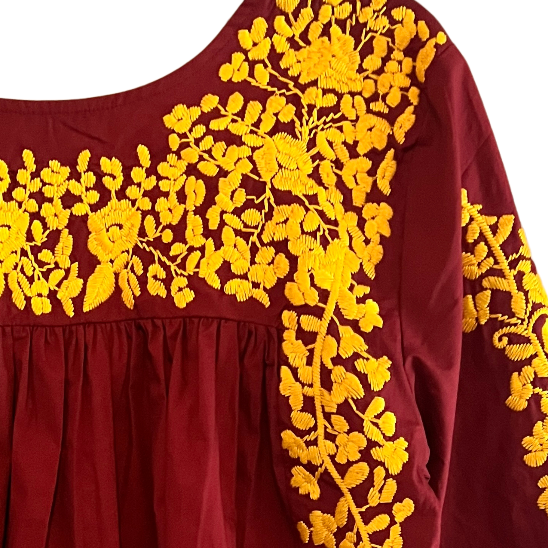 Maroon &amp; Gold Saturday Blouse (XS only)