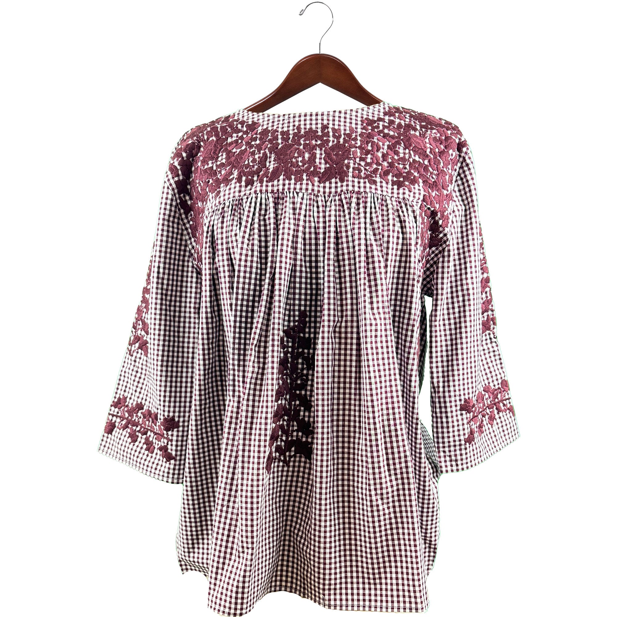Aggie Maroon Gingham Saturday Blouse