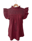 Double Maroon Extra Blouse