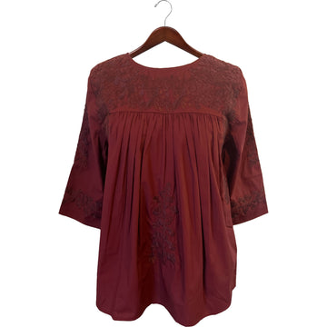 Aggie Double Maroon Saturday Blouse (XS only)