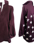 Maroon "Lucky Stars" Dress with Pockets