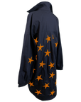 Navy + Bright Orange "Lucky Stars" Dress with Pockets