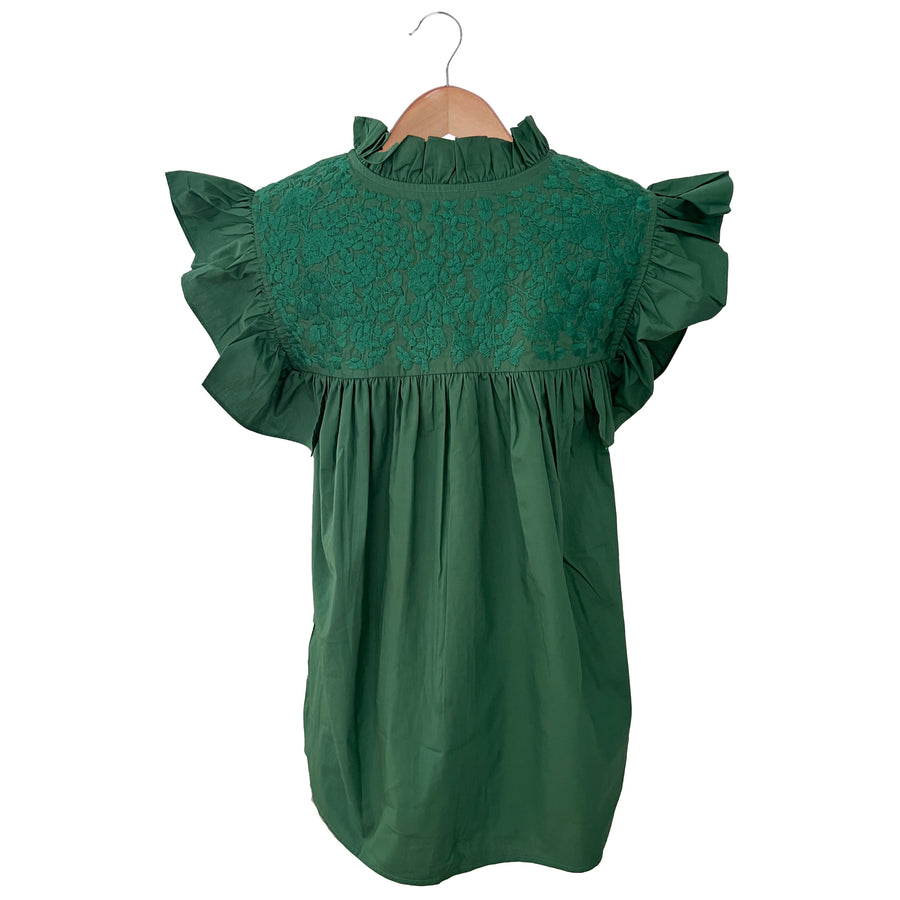 PRE-ORDER: Double Green "Extra" Blouse (Late September Ship Date)