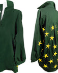 Green + Gold "Lucky Stars" Dress with Pockets