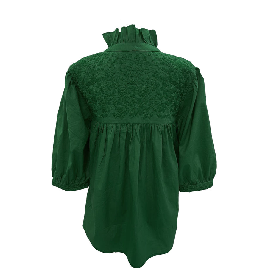 PRE-ORDER: Double Green Tailgater Blouse (October delivery)
