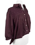 Double Maroon Cowgirl Blouse