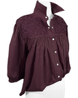 Double Maroon Cowgirl Blouse