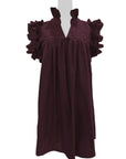 Double Maroon Hummingbird Dress