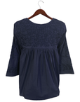 Double Navy Saturday Blouse