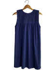 Double Royal Blue Sleeveless Dress with Pockets