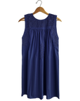 Double Royal Blue Sleeveless Dress with Pockets