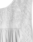 Double White Sleeveless Dress with Pockets