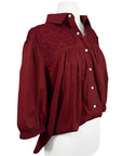 Double Red Cowgirl Blouse