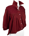 Double Red Cowgirl Blouse