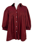 Double Red Cowgirl Blouse