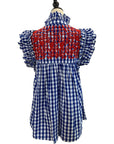 PRE-ORDER: Fourth of July Buffalo Check Hummingbird Blouse (mid-June delivery)