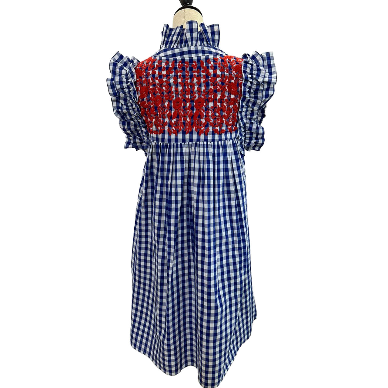 PRE-ORDER: Fourth of July Buffalo Check Hummingbird Dress with Pockets (mid-June delivery)