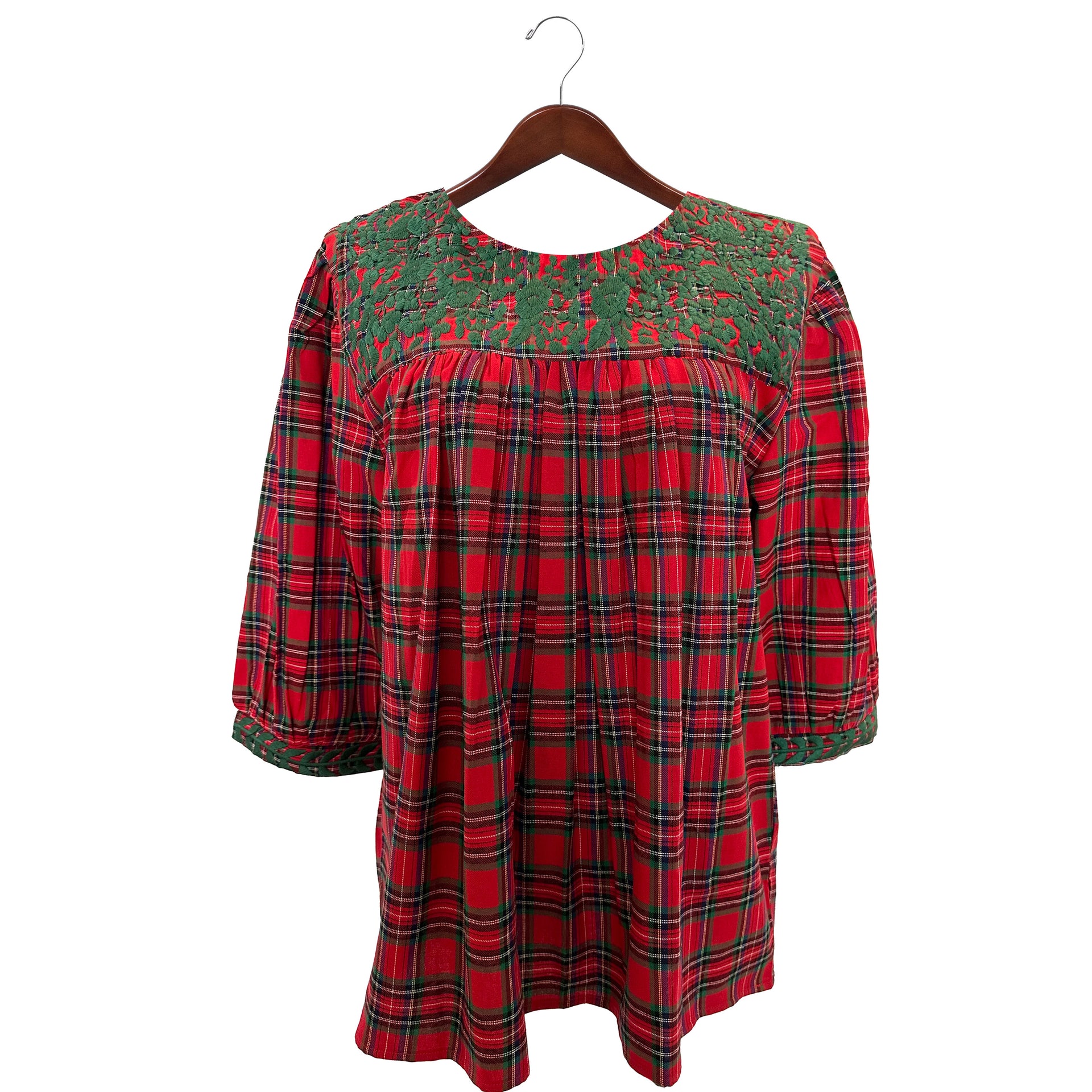 plaid christmas blouse