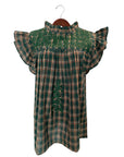 Green Plaid Extra Blouse