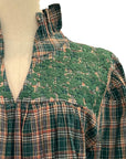 Green Plaid Tailgater Blouse (XS, S only)