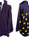 Purple + Gold "Lucky Stars" Dress with Pockets