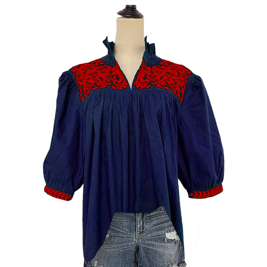 PRE-ORDER: SMU Tailgater Blouse (Shipping October 9th)