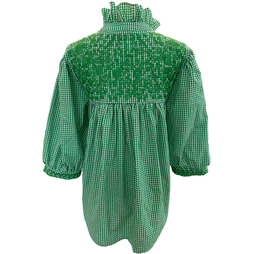 St. Paddy&#39;s Day Gingham Tailgater Blouse