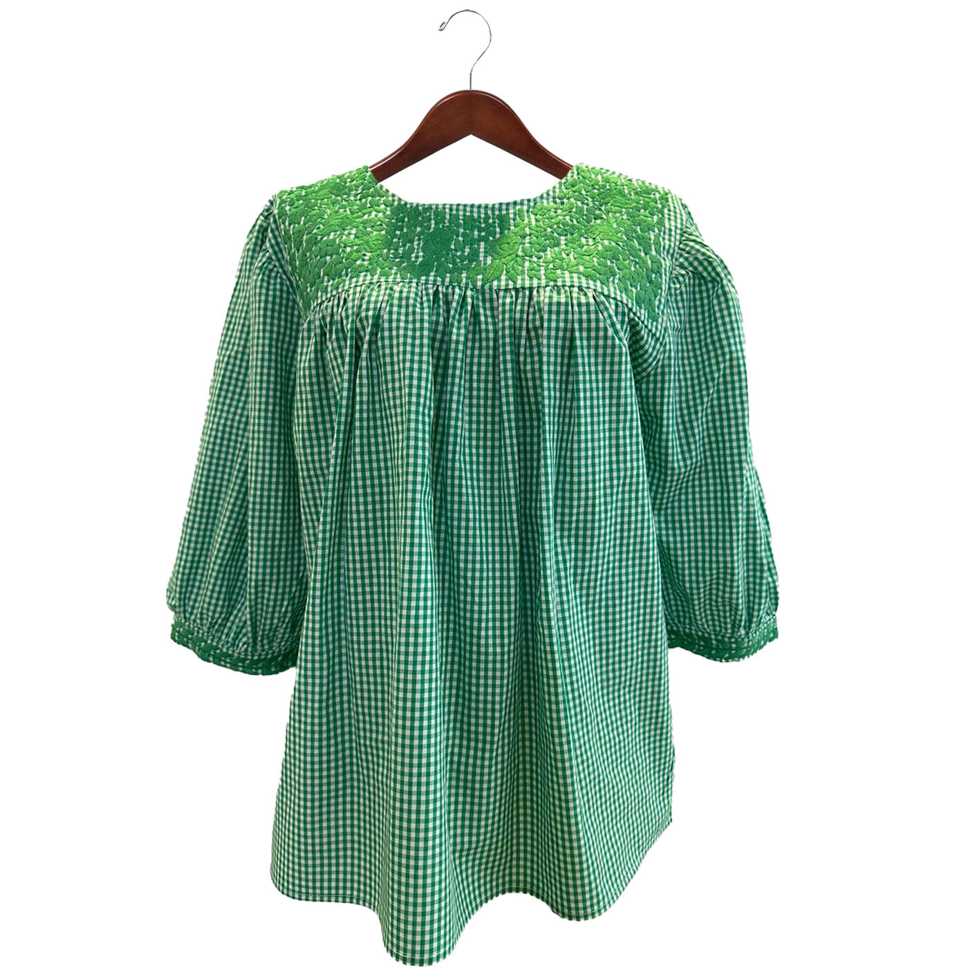 St. Paddy&#39;s Day Gingham Weekender Blouse