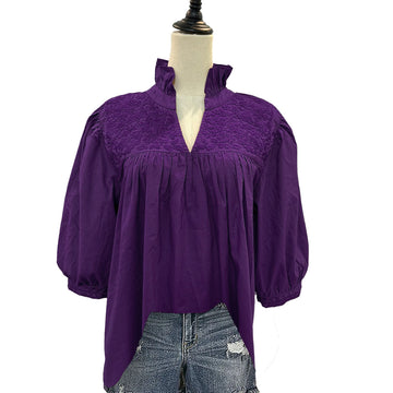 PRE-ORDER: Double Purple Tailgater Blouse (October delivery)