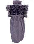 TCU/LSU Purple Gingham Hummingbird Dress (XL only)