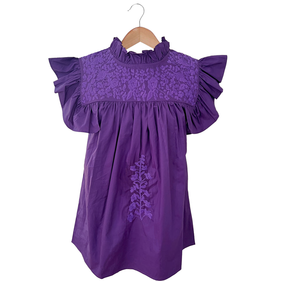 PRE-ORDER: Double Purple "Extra" Blouse (Late September Ship Date)
