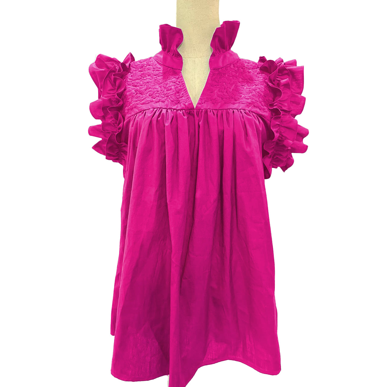 &quot;Let&#39;s Go Party&quot; Pink Hummingbird Blouse (XS only)