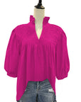 "Let's Go Party" Pink Tailgater Blouse (XS, XL only)