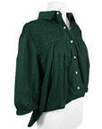 Double Green Cowgirl Blouse (XS, L only)