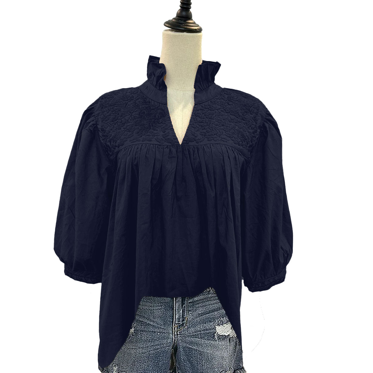 Double Navy Ultimate Tailgater Blouse