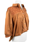 PRE-ORDER: Double Burnt Orange Cowgirl Blouse (early August ship date)