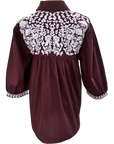 Maroon + White Cowgirl Blouse