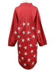 Red "Lucky Stars" Dress with Pockets