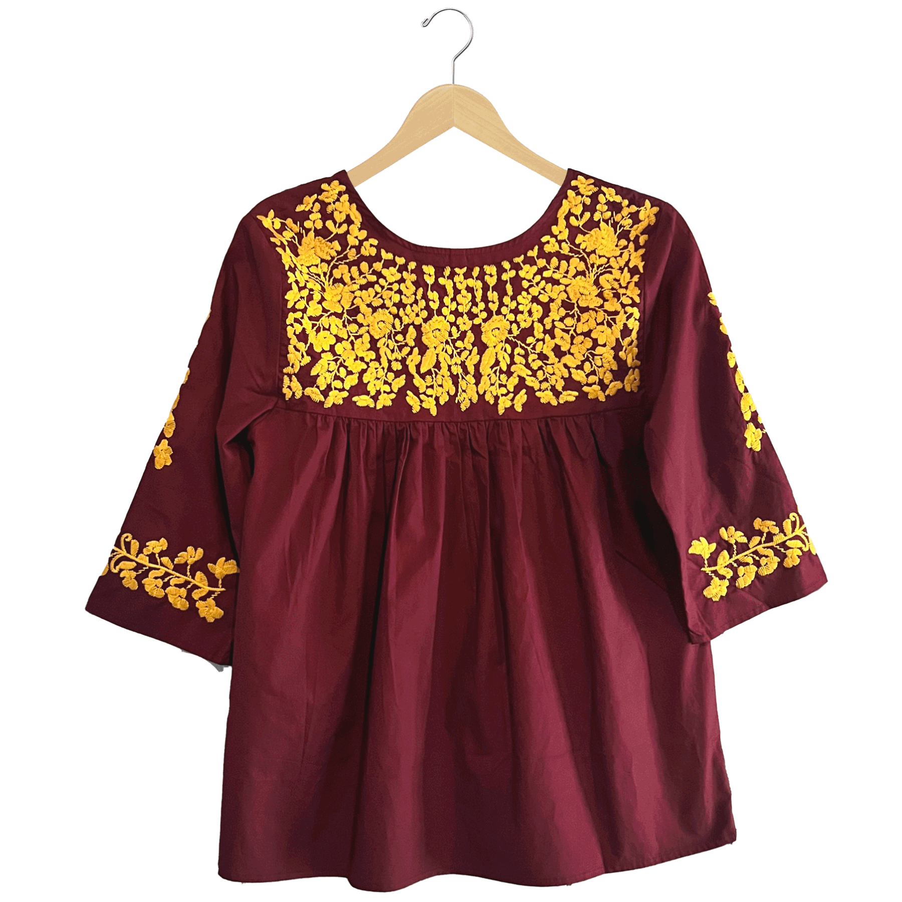 Maroon &amp; Gold Saturday Blouse (S only)