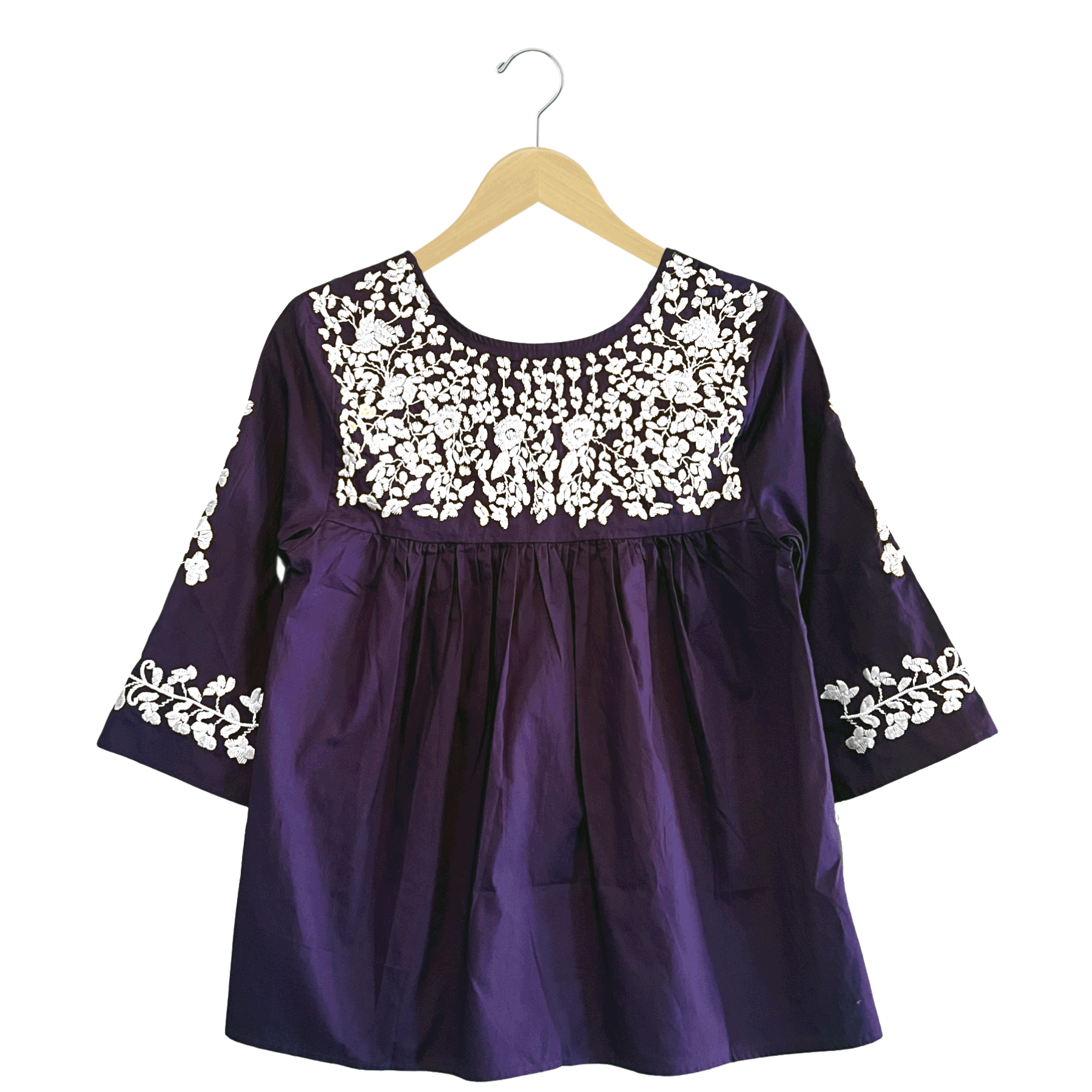 Purple &amp; White Saturday Blouse (XS only)