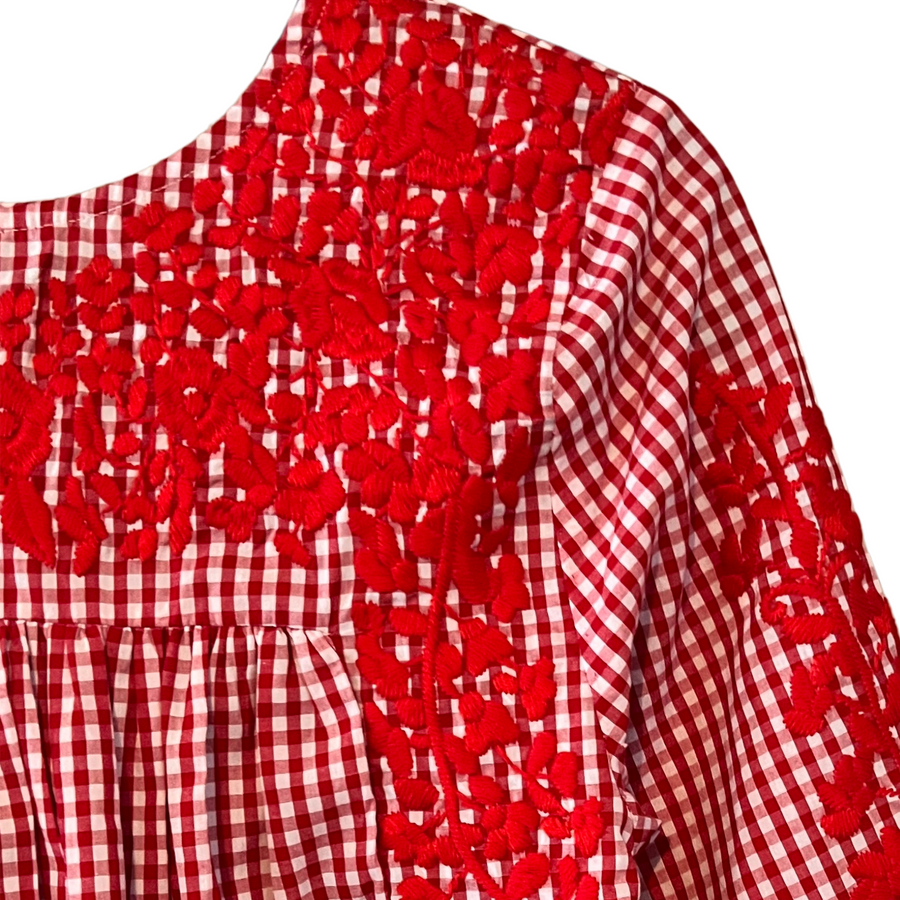 Red & White Gingham Saturday Blouse (XS only)