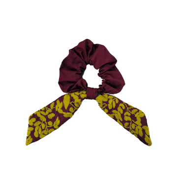 Maroon & Gold Scrunchie Bow (2022 Stock)