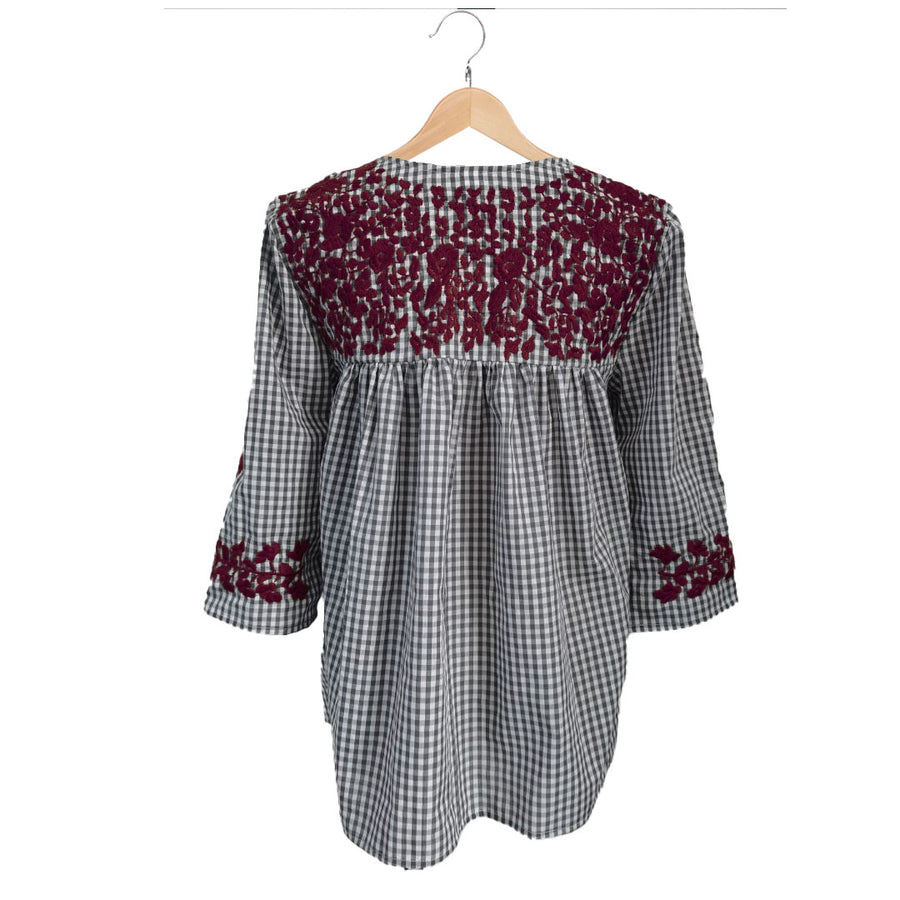 Aggie Gingham Saturday Blouse (XS, M only)
