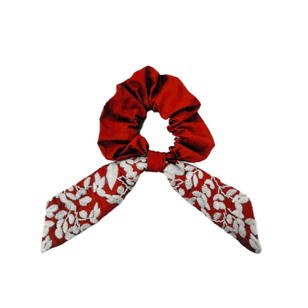 Red &amp; White Scrunchie Bow (2022 Stock)