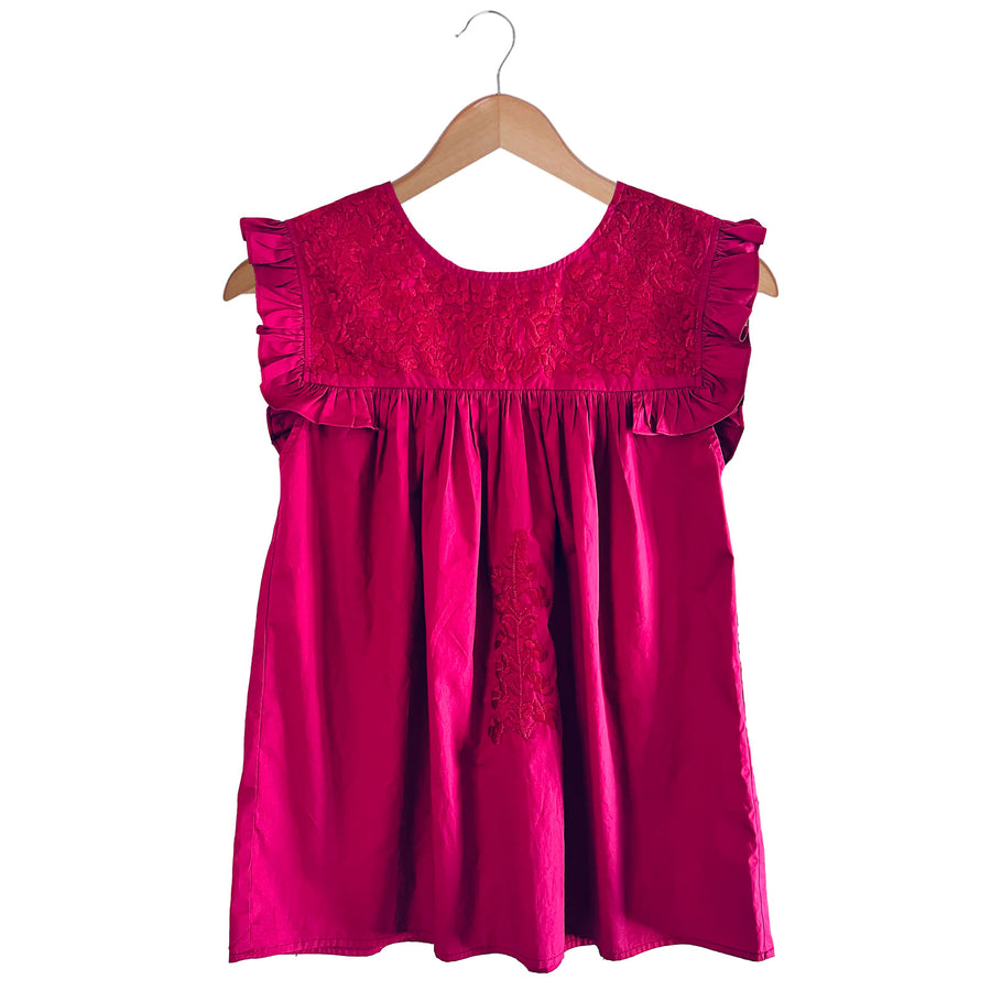 Double Magenta Angel Blouse (S, 3X only)